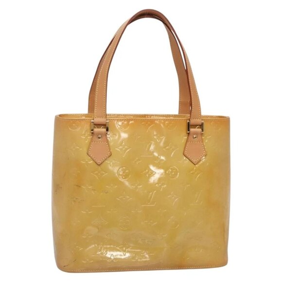 LOUIS VUITTON Monogram Vernis Houston Hand Bag Beige M91004 LV Auth SW1452 - Picture 2 of 16